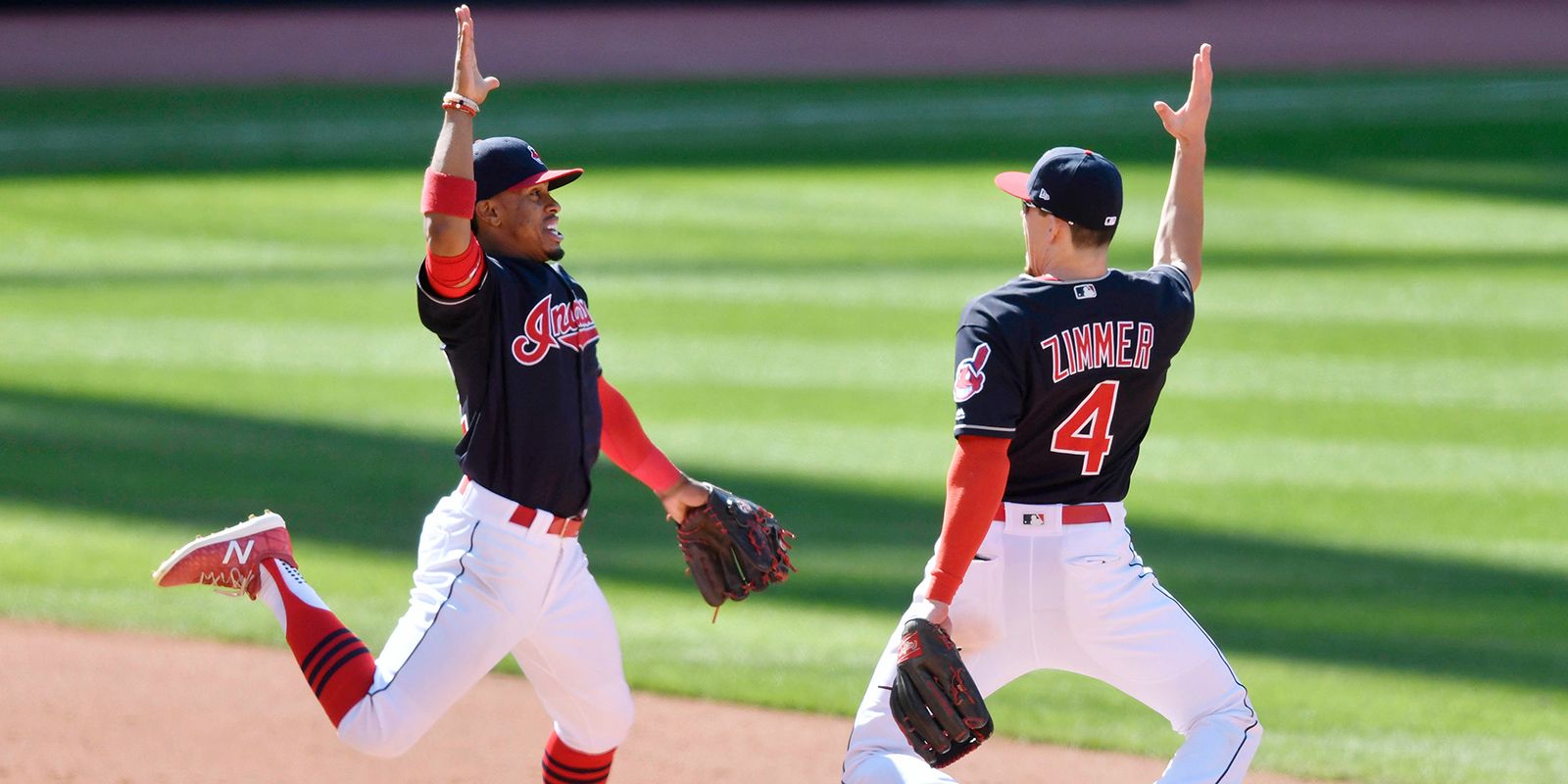 Inside the Cleveland Indians clubhouse during their historic 22