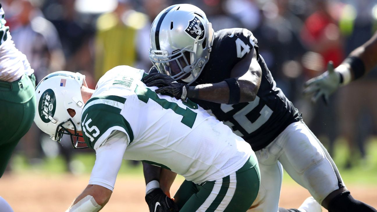 Las Vegas Raiders Safety Karl Joseph during an NFL football