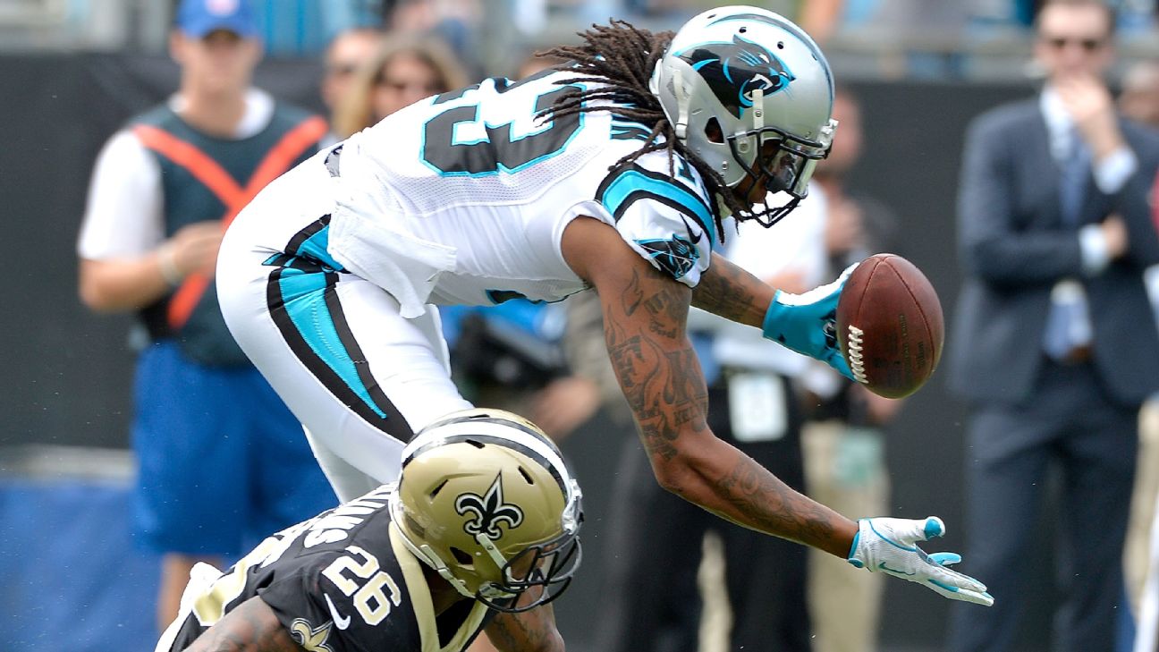 Panthers' Kelvin Benjamin loses bet, sports Oregon jersey