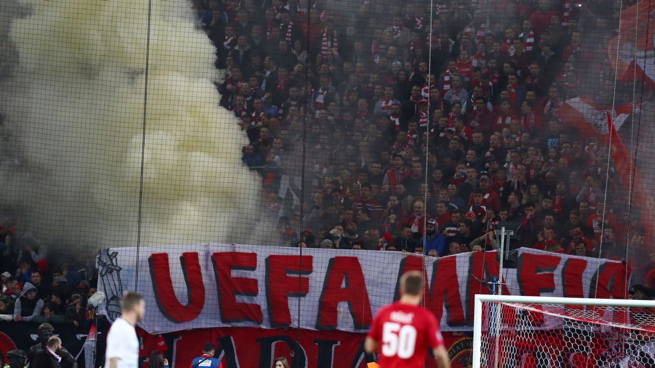 Spartak Moscow get partial stadium ban over UEFA Youth League chants - ESPN
