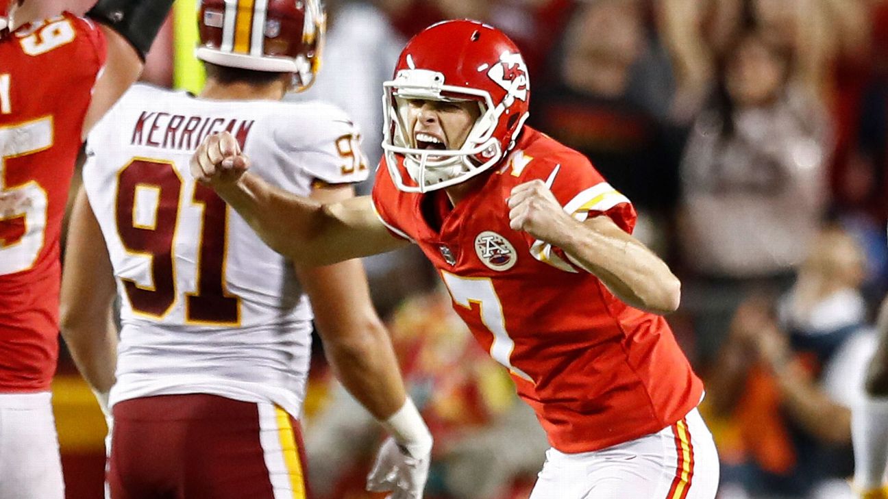 Butker's field goals send Chiefs to 29-20 win over Redskins