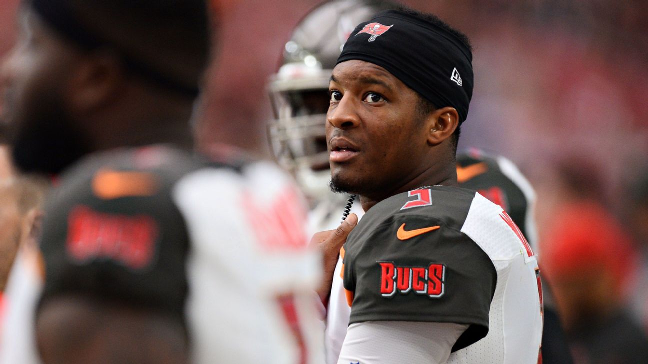 Jameis Winston injury: QB leaves game vs. Cardinals with hurt shoulder 