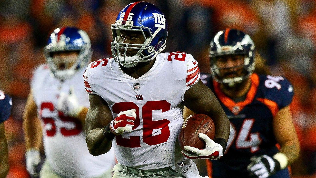 Orleans Darkwa has earned the right to be Giants' primary ball