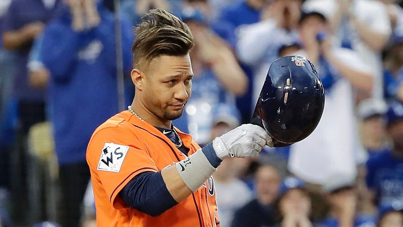 Yuli Gurriel Yu Darvish: Astros 1B tips hat to Dodgers pitcher - Sports  Illustrated
