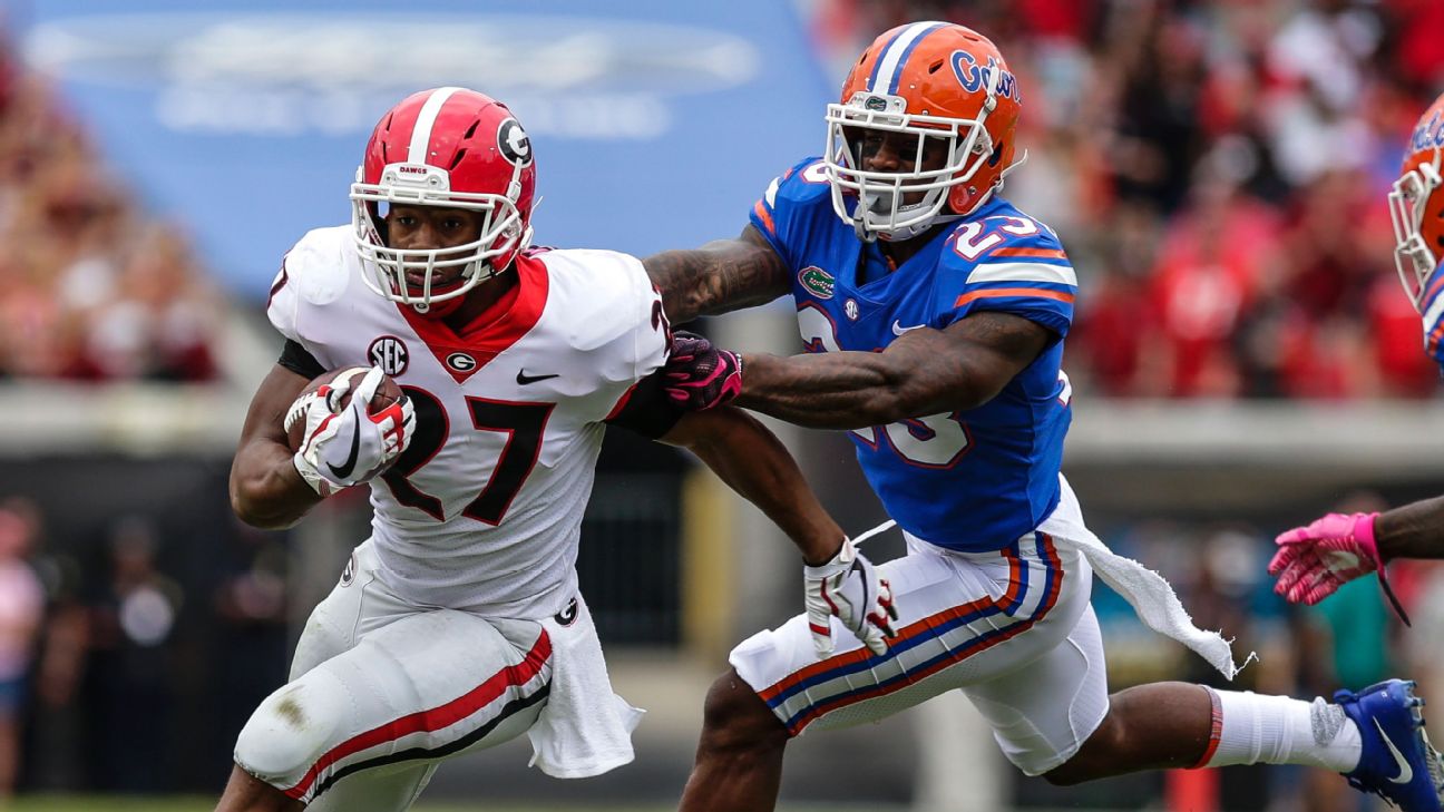 Nick Chubb moves into second on Georgia's all-time rushing list