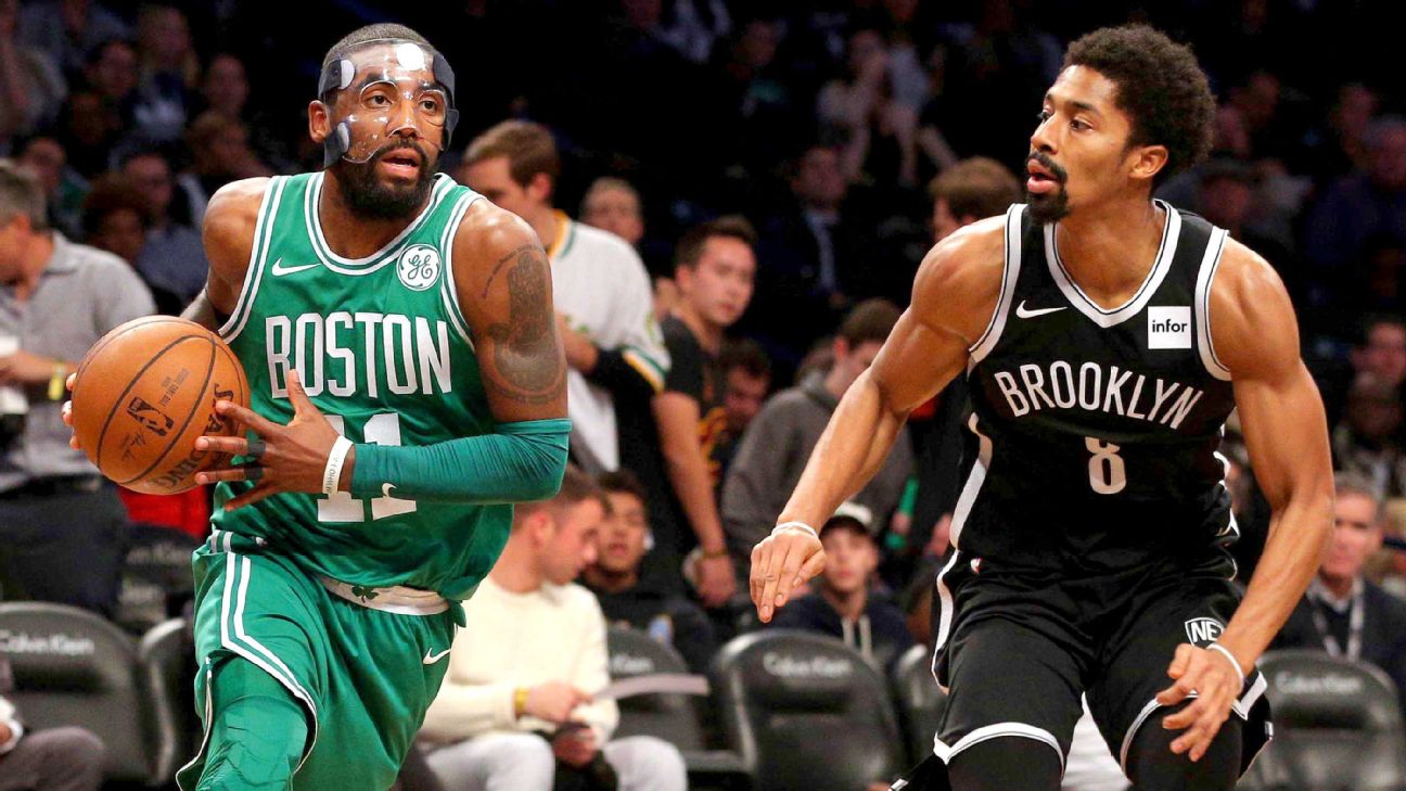 Black mask Kyrie Irving vs. clear mask Kyrie Irving — who wins?