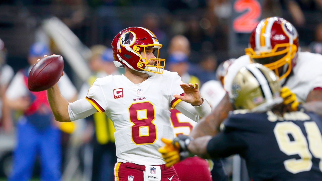 Kirk Cousins of Washington Redskins presents game ball to father after 4-TD  performance vs. New Orleans Saints - ESPN