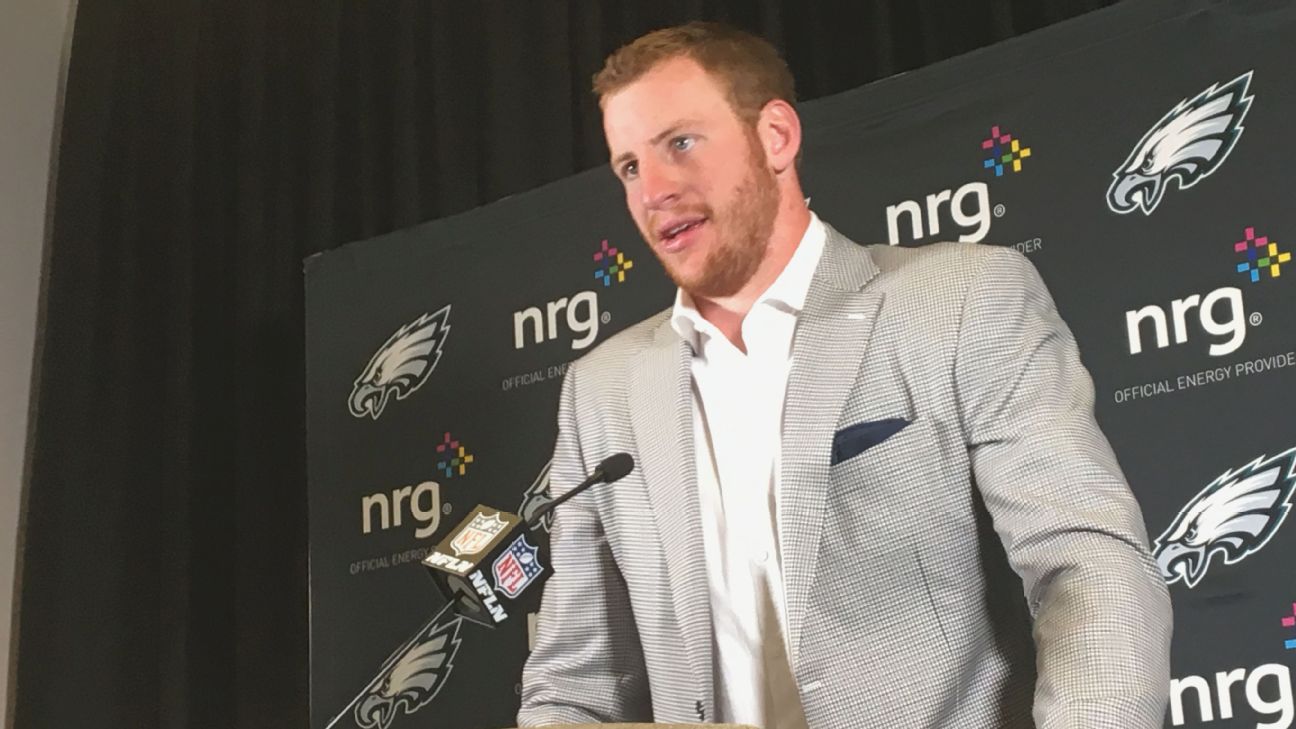 Philadelphia Eagles QB Carson Wentz stepping up his fashion game