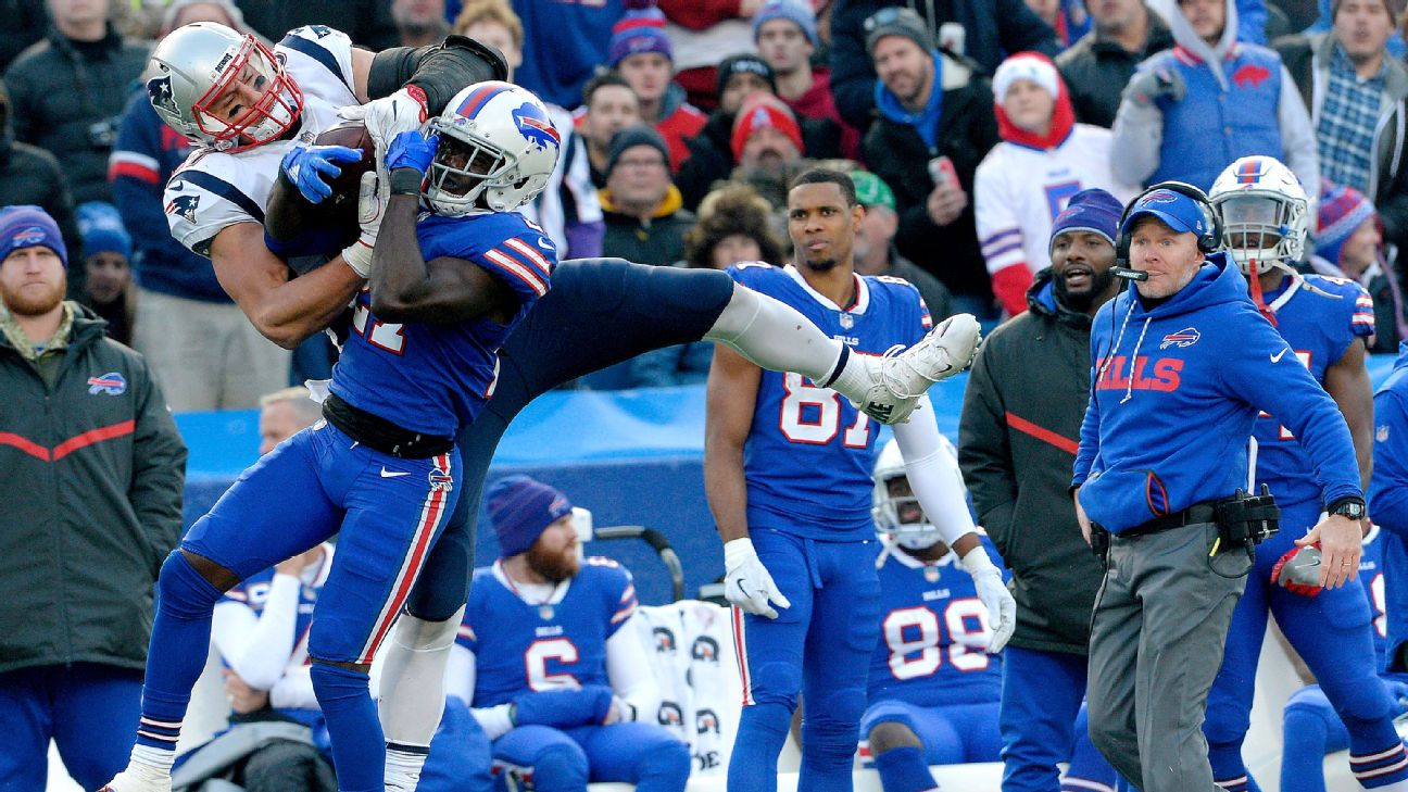 Buffalo Bills' Tre'Davious White says goodbye to Patriots' Rob Gronkowski 