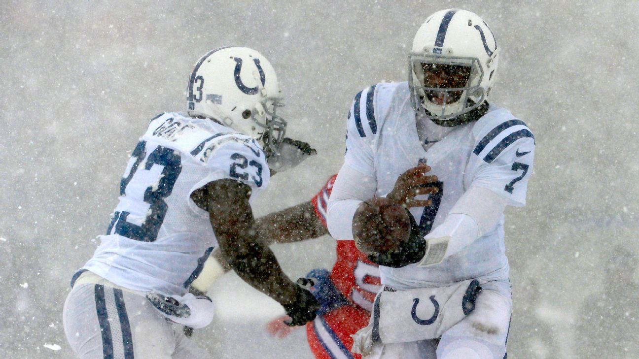 Colts lose 13-7 in overtime snow game to Bills