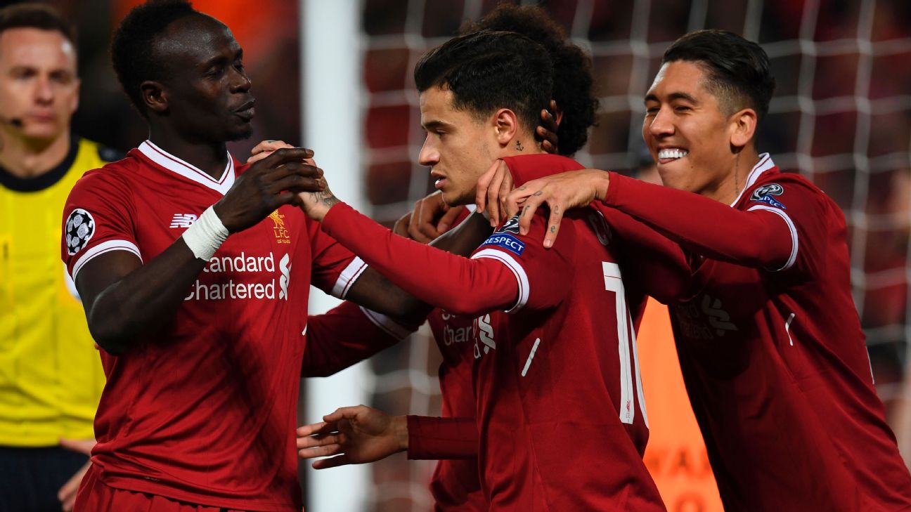 Sadio Mane Roberto Firmino Philippe Coutinho Mohamed Salah 2017