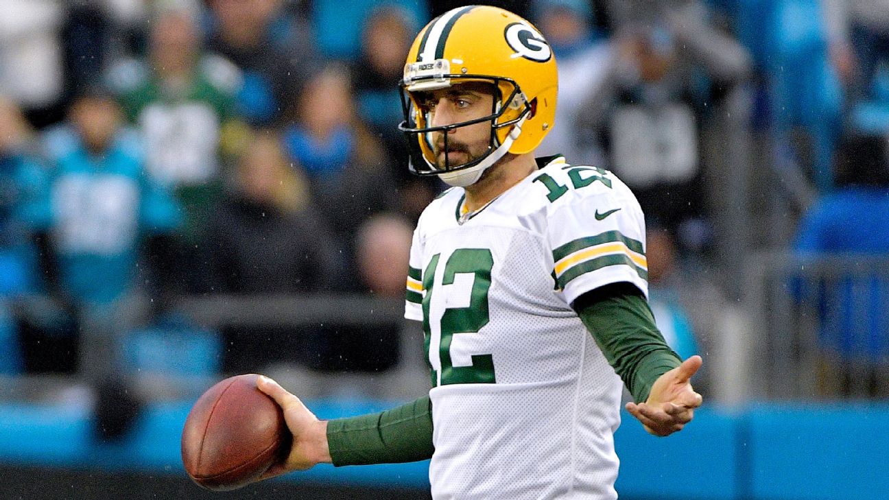 ESPN on X: Aaron Rodgers looked visibly upset on the sideline vs