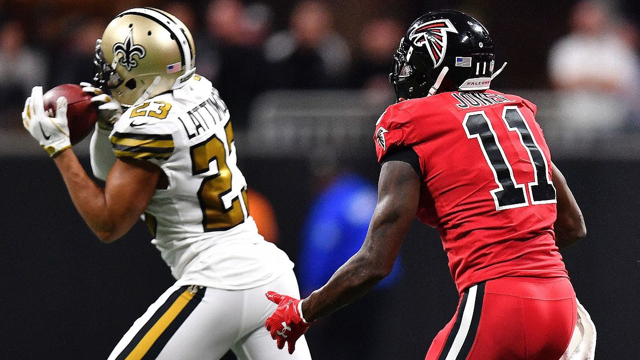 Julio Jones vs Marshon Lattimore (2017 wk 14)