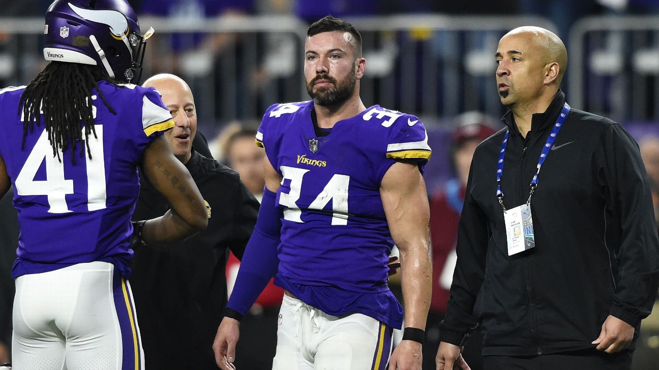 Vikings' Stefon Diggs misses practice; Adam Thielen suffers injury