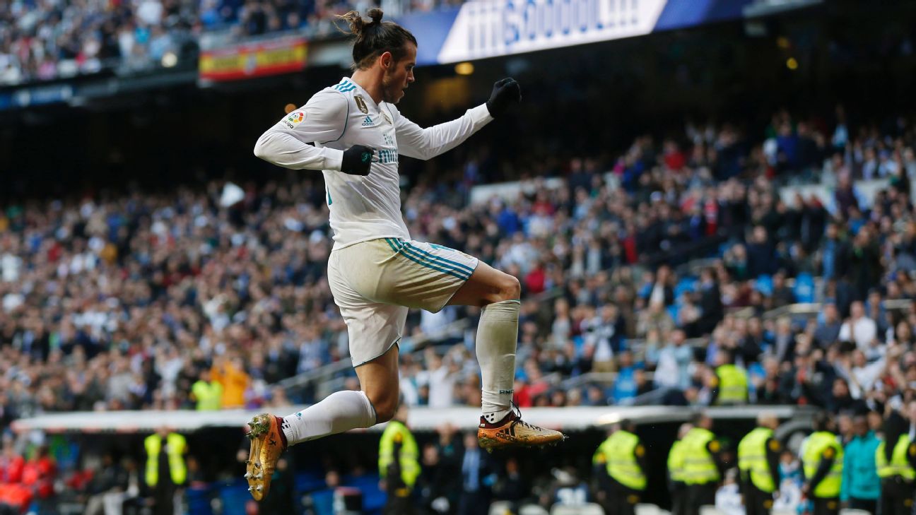 MADRID - APRIL 14, 2018: Gareth Bale shirt 11, Dressing room of Real  Madrid, Santiago Bernabeu Stadium Stock Photo