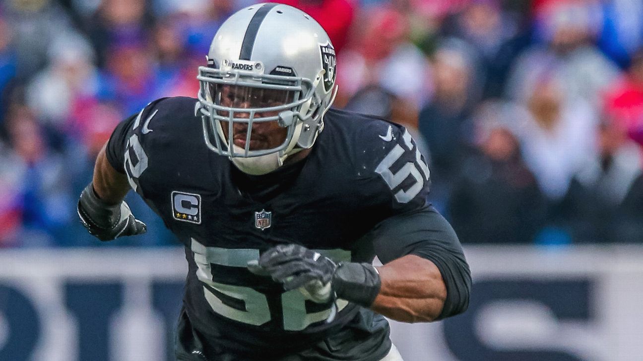 Khalil Mack doesn't attend Raiders' voluntary workouts - ABC7 Los Angeles