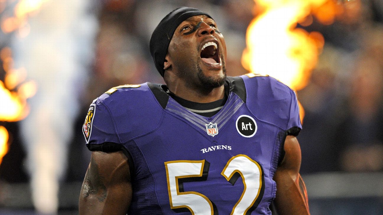 Ray Lewis choice poses for a statue. I like the dance pose!
