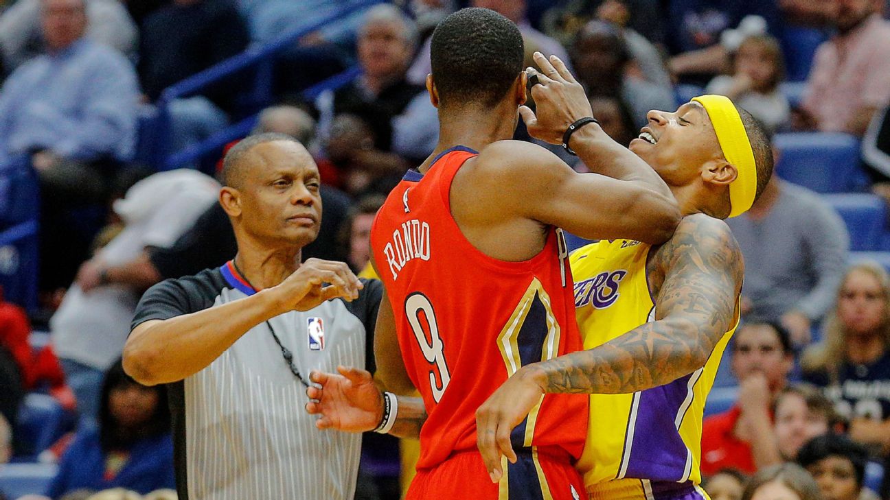 Isaiah Thomas, Rajon Rondo, Luke Walton ejected as Pelicans thrash Lakers –  Daily Breeze