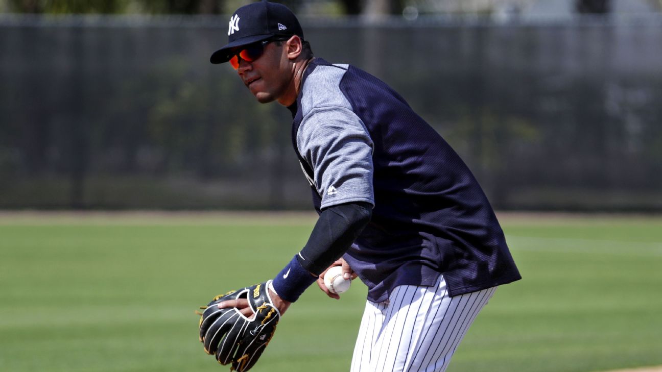 Russell Wilson looks like a star in Yankees pinstripes