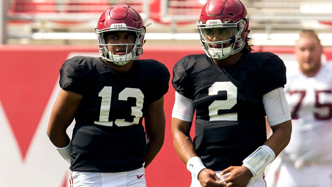 Jalen Hurts to wear half Alabama, half Oklahoma helmet in Senior Bowl