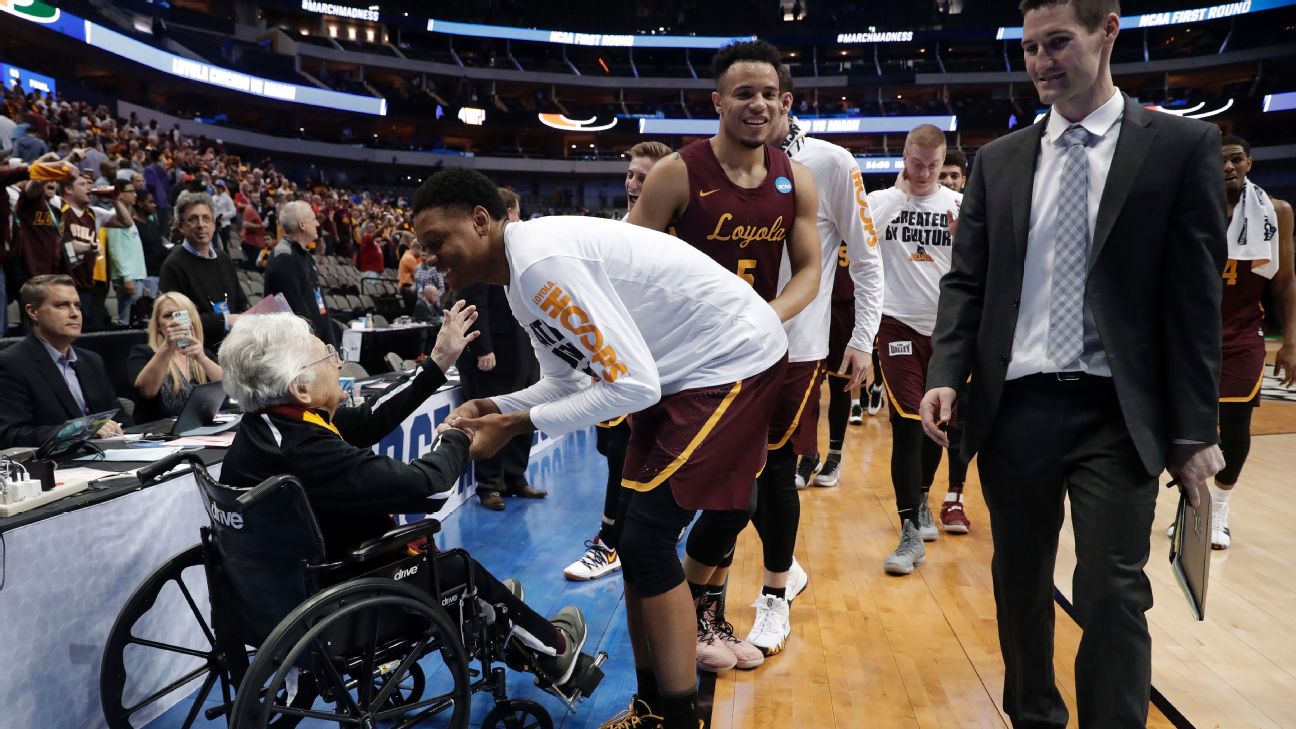 Sister Jean, chaplain for the Loyola of Chicago men's basketball