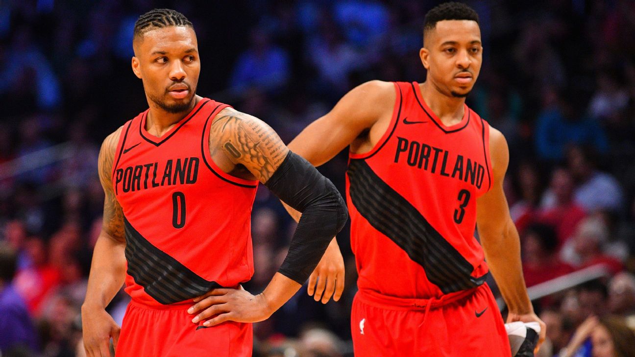 NBA_ Jersey Portland Trail''Blazers''Men C.J. McCollum Damian