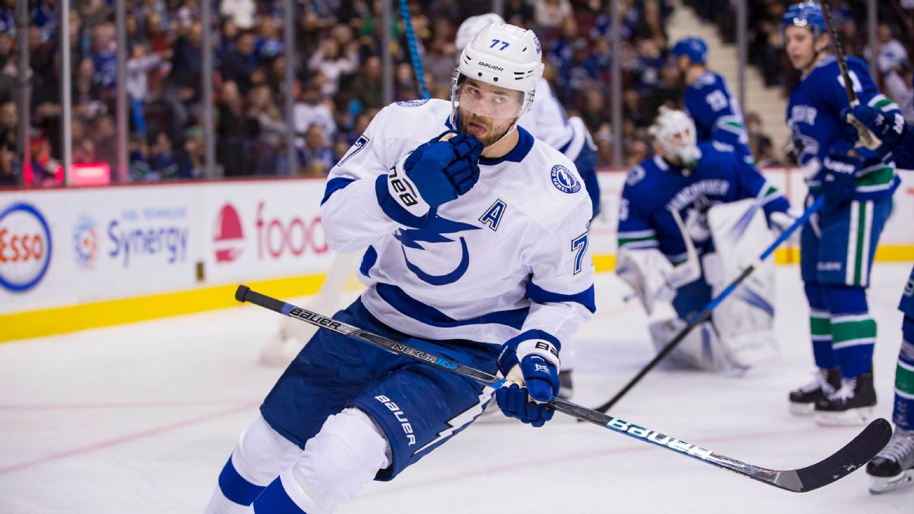 Lightning's Victor Hedman separates himself at his position