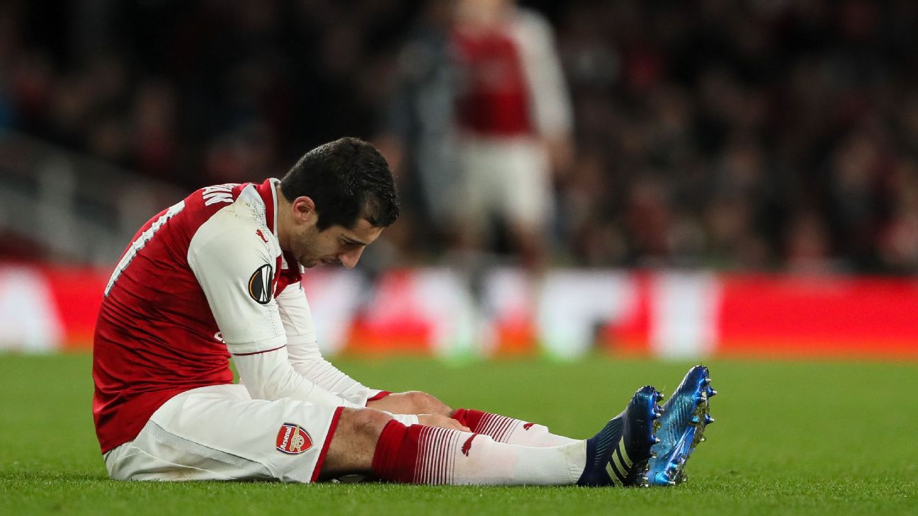 Arsenal's Henrikh Mkhitaryan to miss Europa League final against Chelsea -  BBC Sport