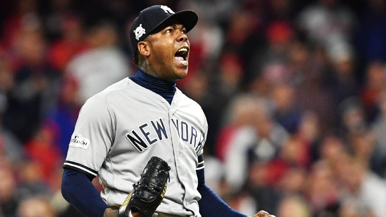 Yankees closer Chapman says knee issues gone ABC7 New York