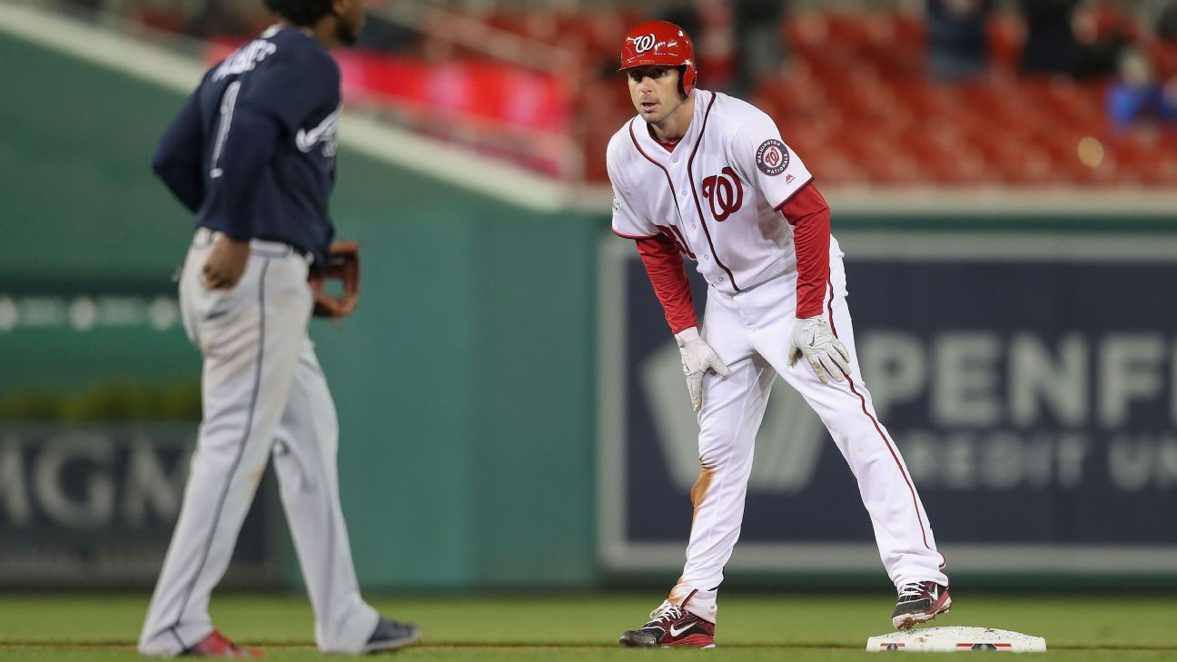 Max Scherzer steals base, throws 5th shutout as Nationals top Braves