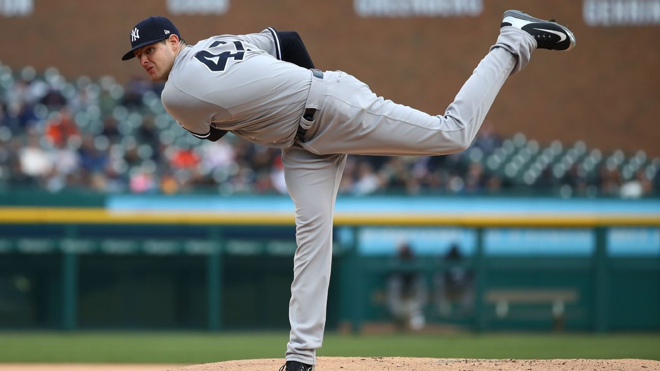 Yankees pitcher Jordan Montgomery injures throwing elbow, leaves Tu