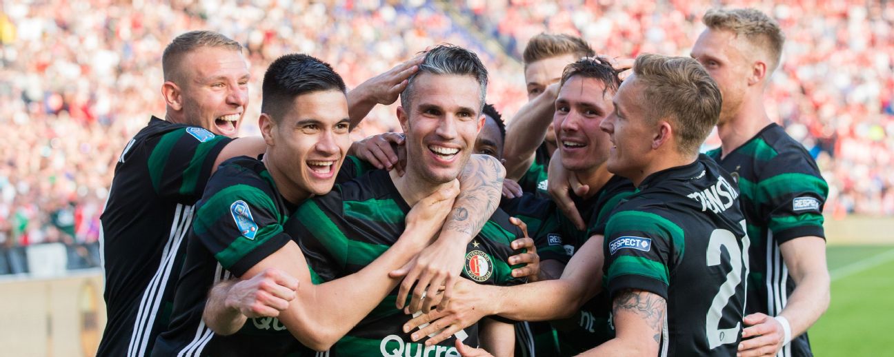 Feyenoord 3 AZ Alkmaar 0 in April 2018 at De Kuip. Feyenoord won the Dutch  KNVB Cup for the 13th time .