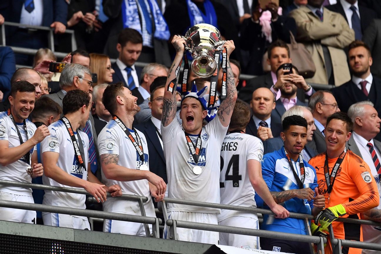 during the Vanarama National League Play-Off Final match between Tranmere  Rovers and Boreham Wood at Wembley Stadium, London, England. (Photo by  Richard Ault/talru.com)