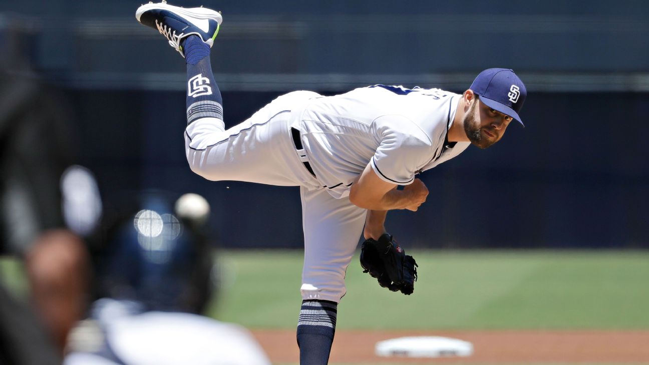 Padres starter Jordan Lyles scratched with forearm tightness ABC30 Fresno