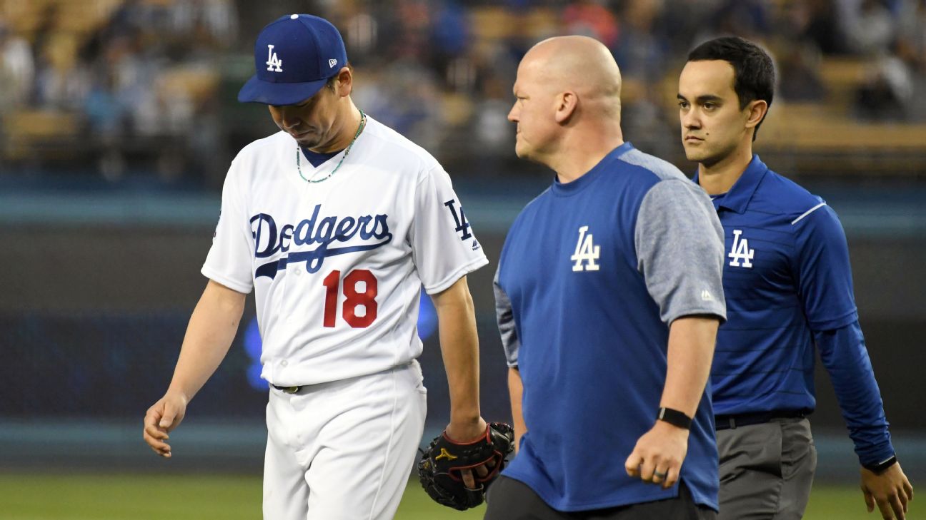 Dodgers put Kenta Maeda and Chase Utley on disabled list, call up