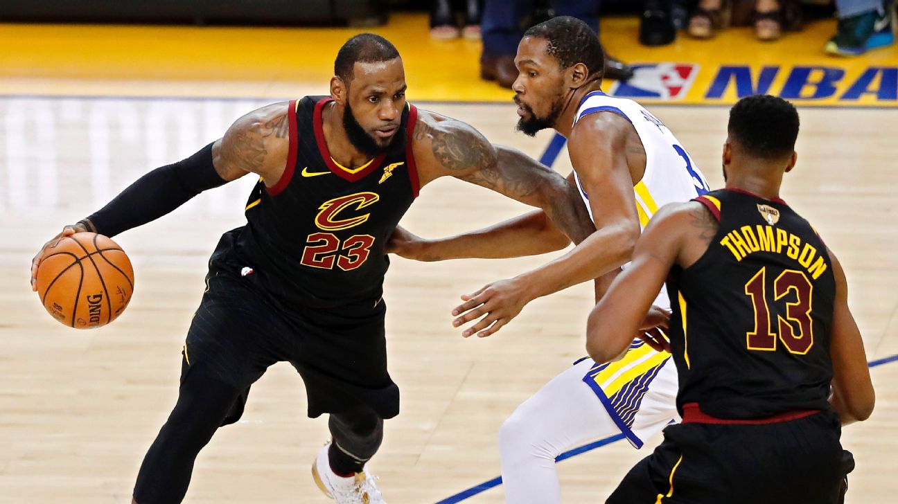 Call reversal on pivotal call leaves Cleveland Cavaliers' LeBron James  frustrated in Game 1 loss to Golden State Warriors