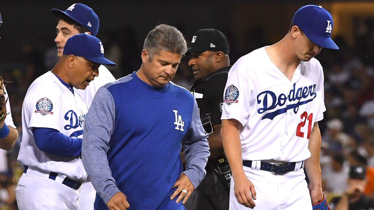 Walker Buehler latest Dodgers pitcher (rib soreness) to be injured - ABC7  Los Angeles