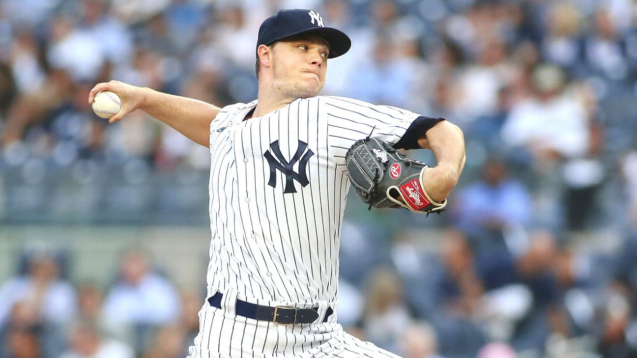 Our first look at Sonny Gray in Yankee pinstripes – East Bay Times