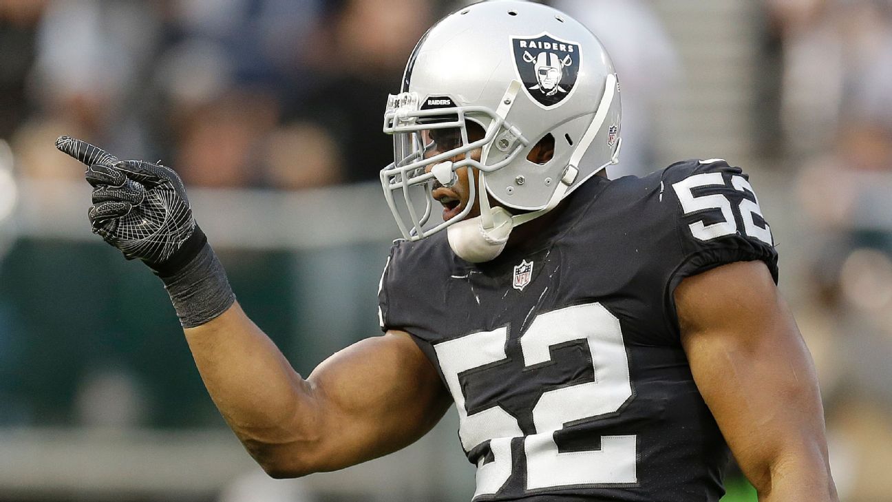 Khalil Mack doesn't attend Raiders' voluntary workouts - ABC7 Los Angeles