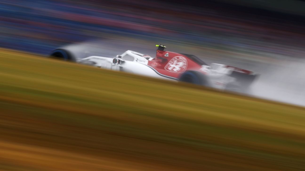 Charles Leclerc durante la tercera práctica libre para el GP de Alemania.