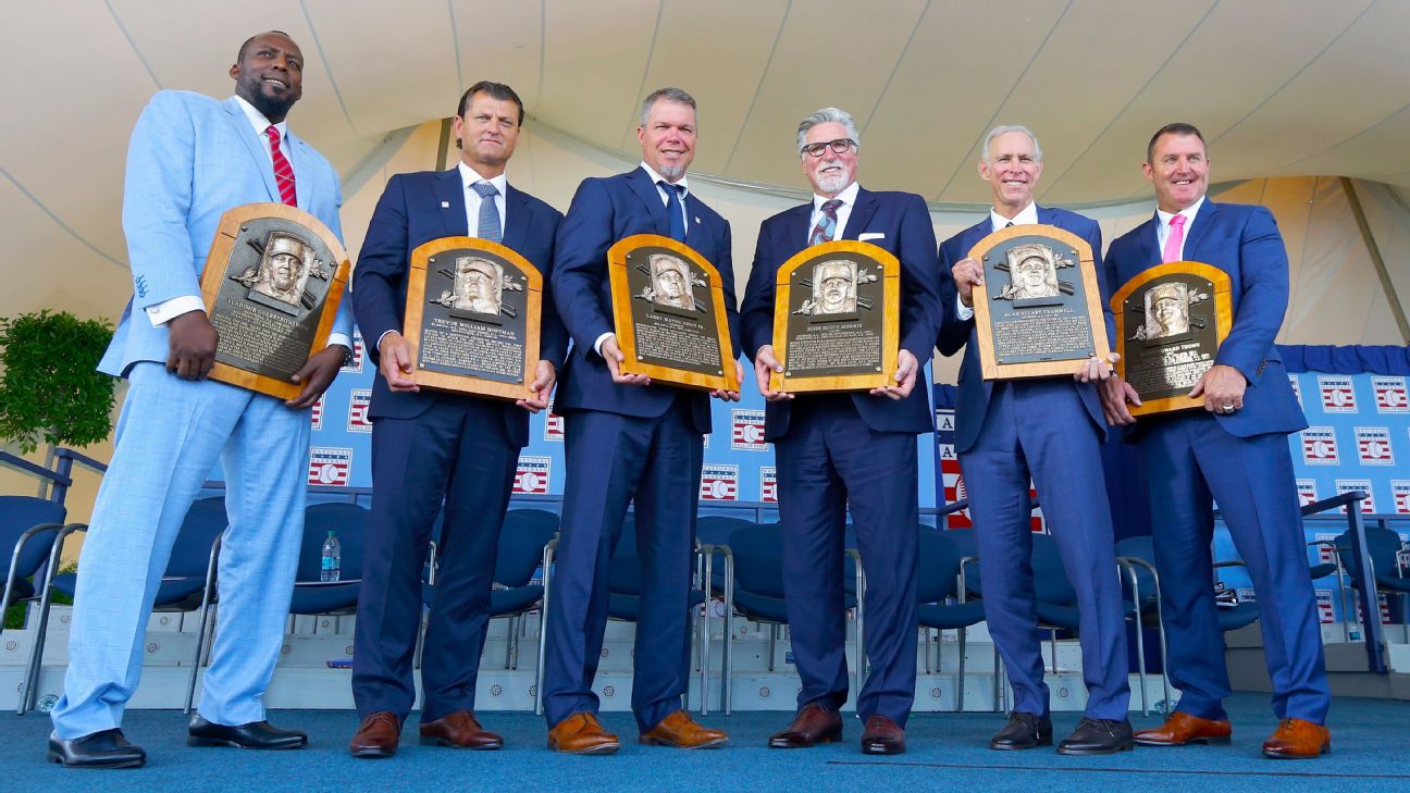 Chipper Jones, Jim Thome, Vladimir Guerrero, Trevor Hoffman, Jack Morris, Alan  Trammell inducted into Baseball Hall of Fame - ESPN