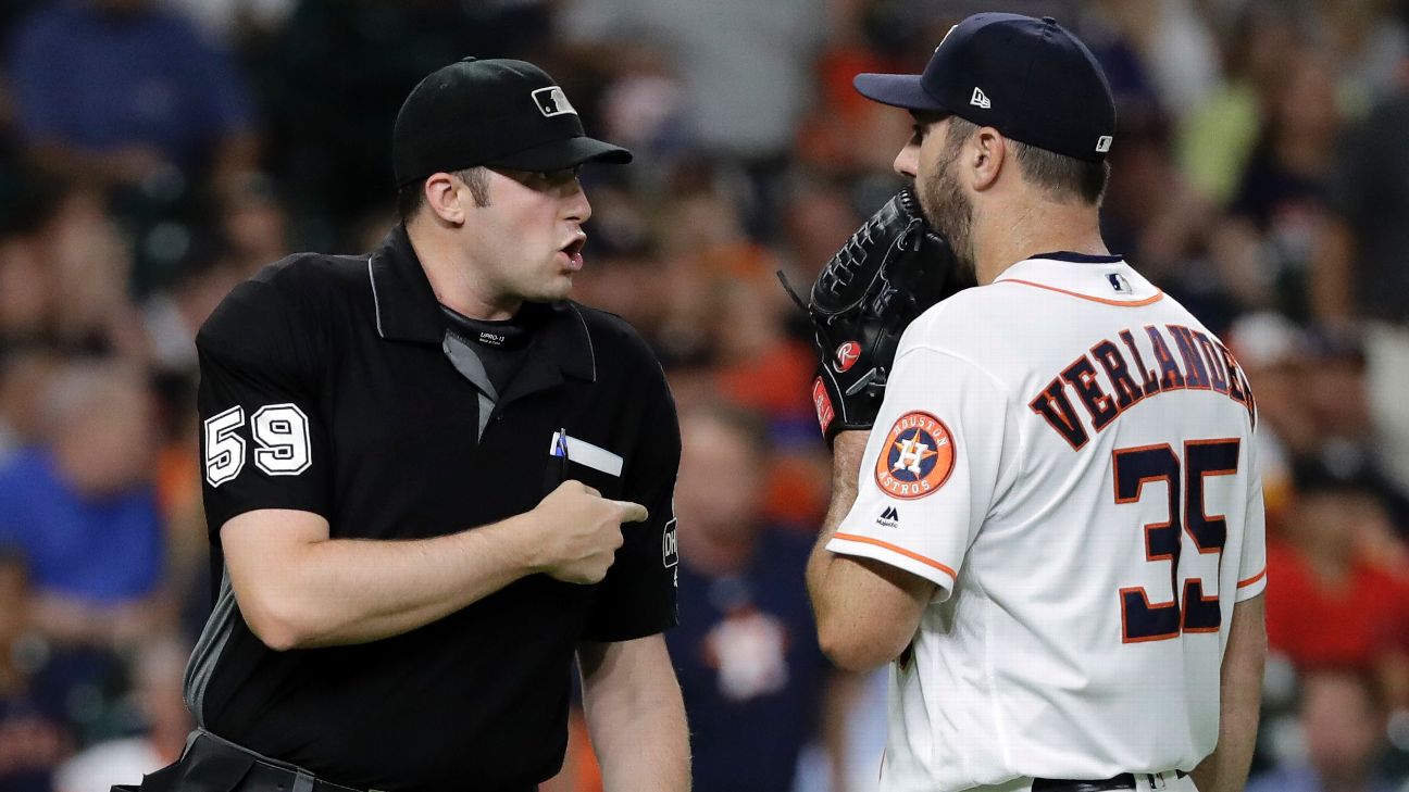 Astros' Justin Verlander ejected after shaky start vs. Mariners ABC13