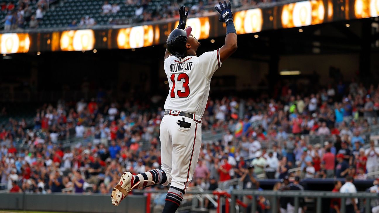 Ronald Acuna hit by pitch in bid for fourth consecutive leadoff homer