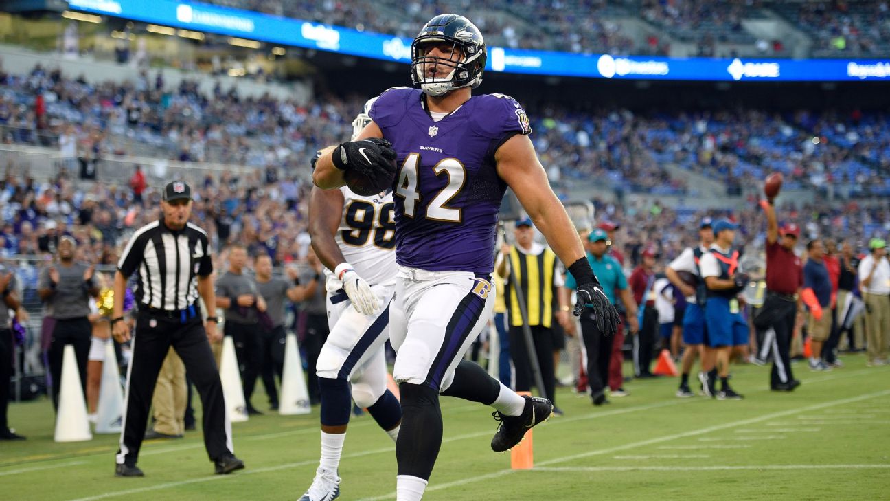 Baltimore Ravens sign Patrick Ricard to extension, activate safety