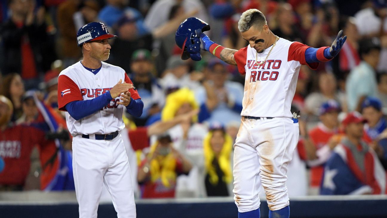 Francisco Lindor Puerto Rico 2023 World Baseball Classic Away Uniform FOCO