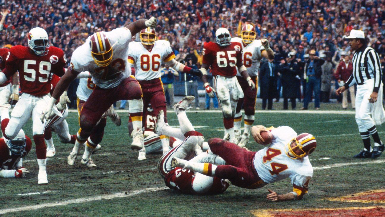 John Riggins and Joe Theismann of the Washington Redskins in action News  Photo - Getty Images