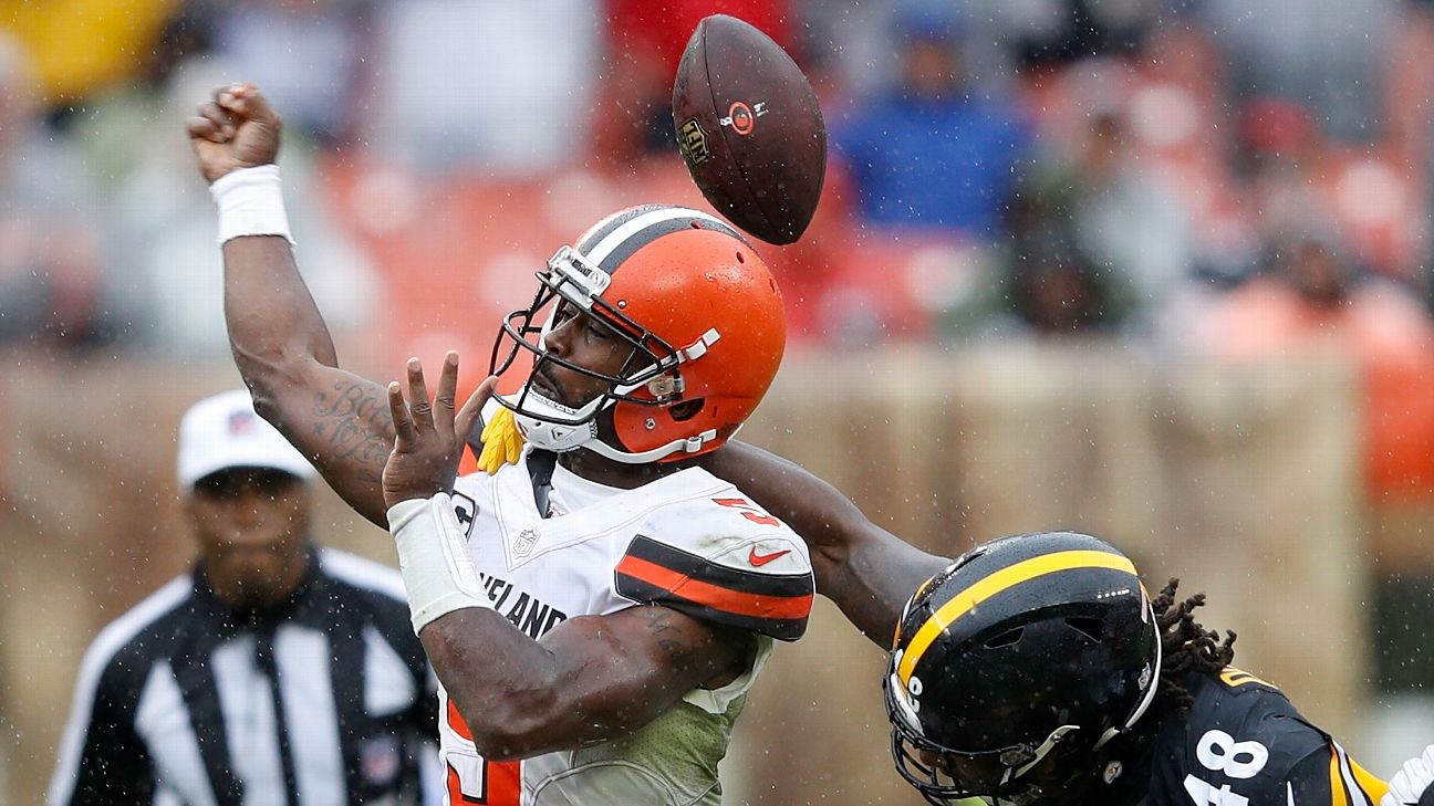 Browns don't lose, tie Steelers 21-21 in sloppy game