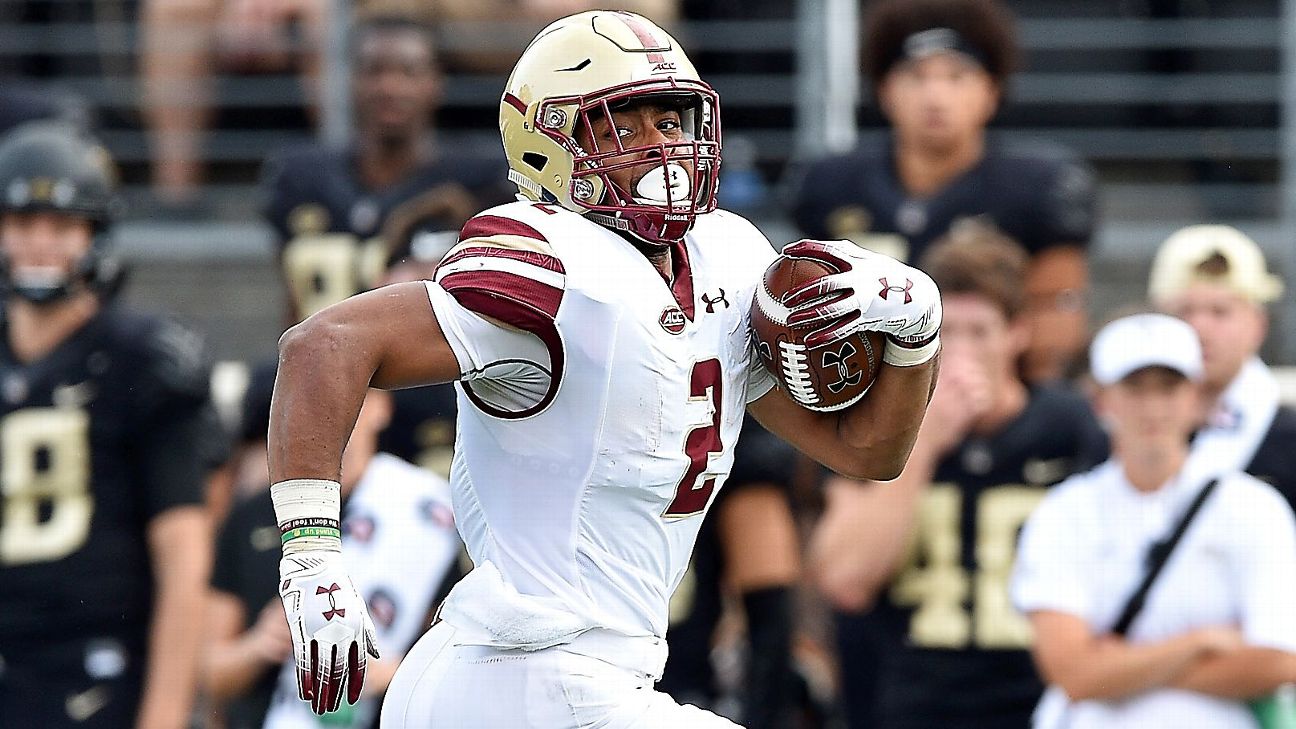 Boston College RB AJ Dillon will not play vs. NC State