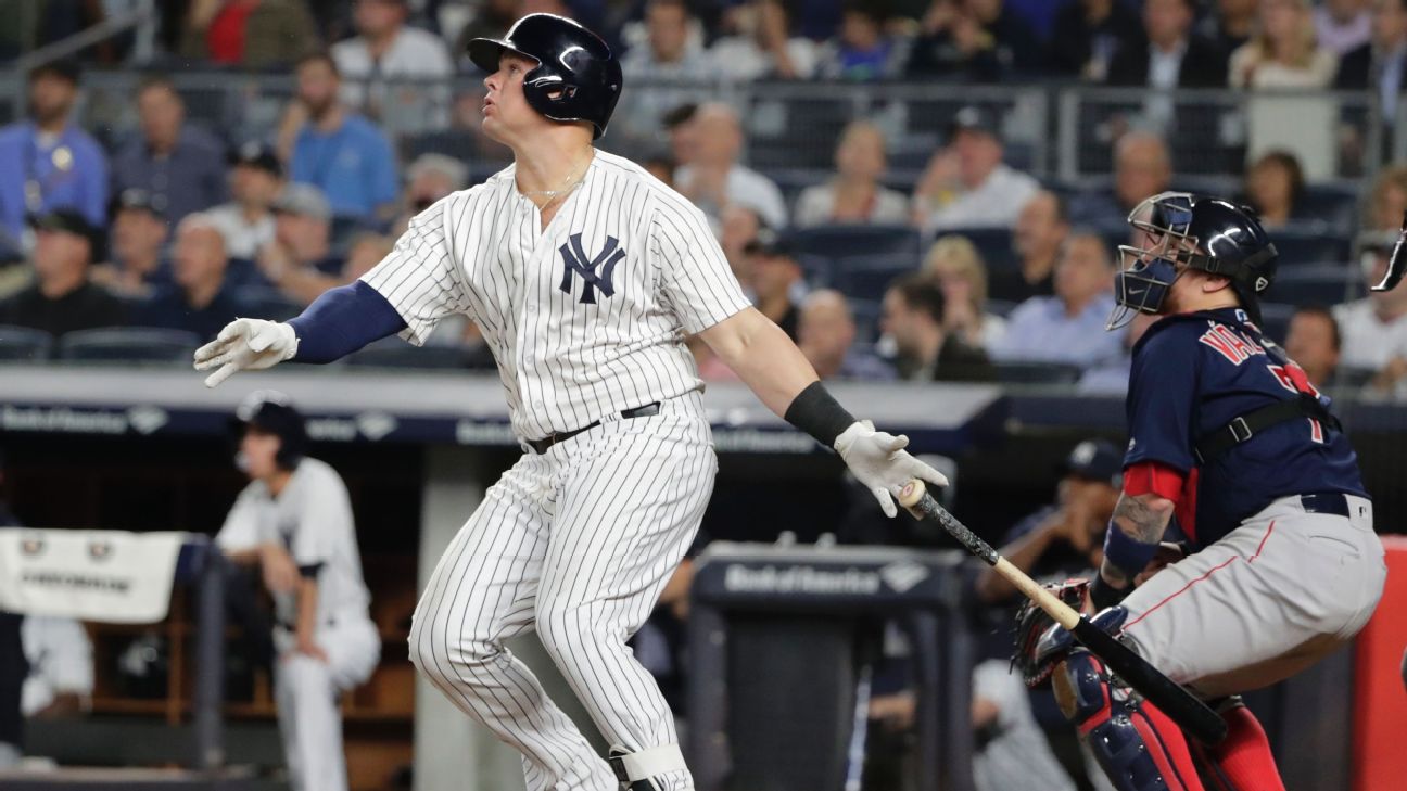 Yankees set major league record for most players with 10 HRs ABC7 New