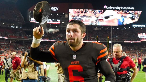 Browns' Baker Mayfield outshines Sam Darnold and Jets in Cleveland win